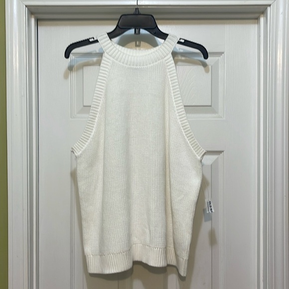 Old Navy Tops - Old Navy - NWT sleeveless shaker- stitch tank white knit pullover - size 2X